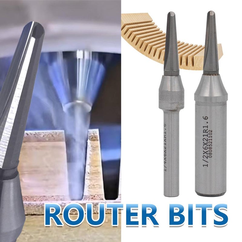 1/4 Inch TCT Router Bits,R1.6mm Rounded Bottom Arc Grooving Cutter,V Groove CNC Milling Cutter For Woodworking,Wood Bending,Plywood Cutting,Rounded Bottom Router Bit,Furniture Panel Groover - Image 3